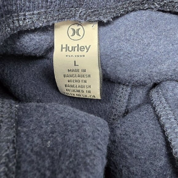 Hurley Jogger Sweatpants Large Men's Pockets Cotton‎ Blue - Picture 6 of 10